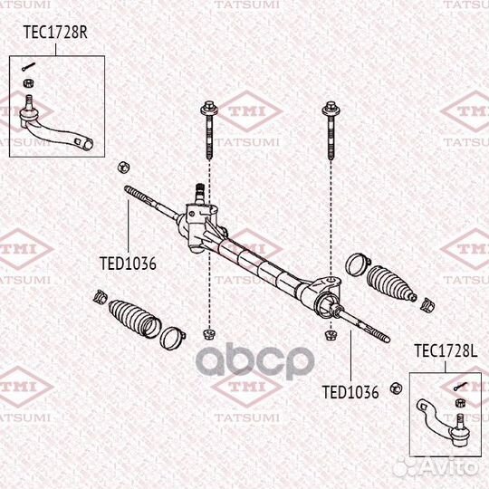 Наконечник рулевой тяги L toyota RAV4 06- TEC1