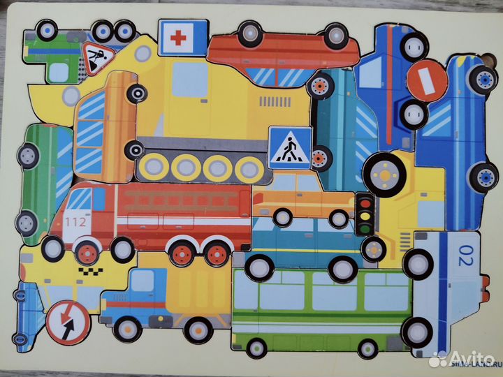 Деревянные пазлы вкладыши 4 шт