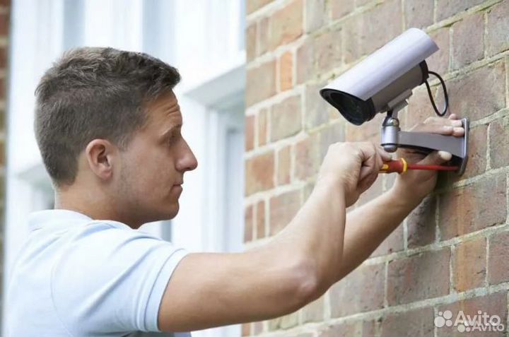 Установка видеонаблюдение, скуд, домофон