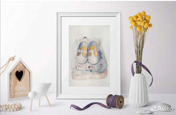Акварельная картина в детскую 