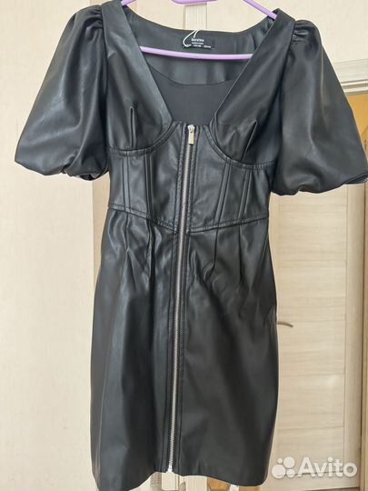 Платье Mango кожаное новое