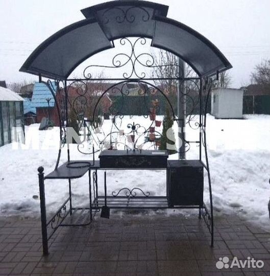 Мангал с крышей