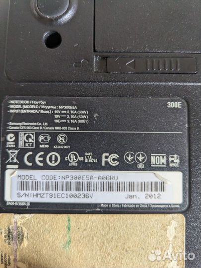 Ноутбук samsung N0300E5A