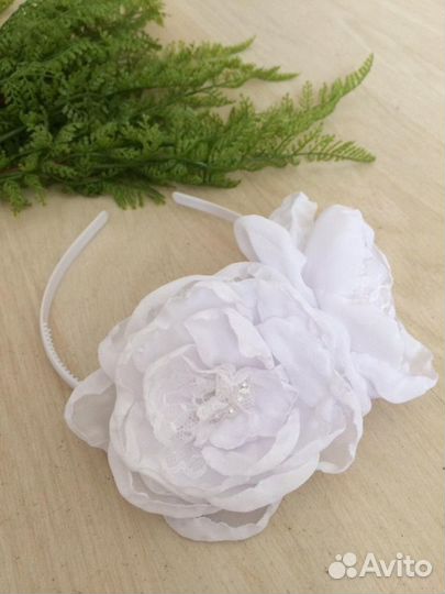 Белые банты бантики Аксессуары для волос