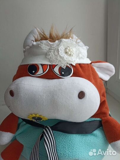 Повязка на голову для девочки белая