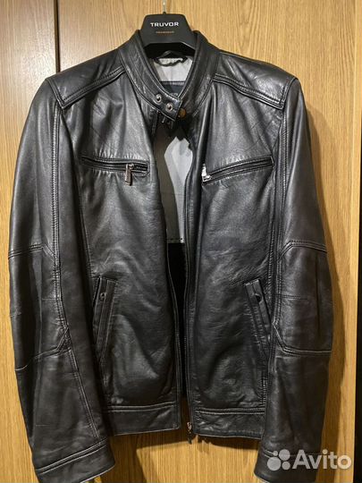 Куртка кожаная мужская зимняя 48 50