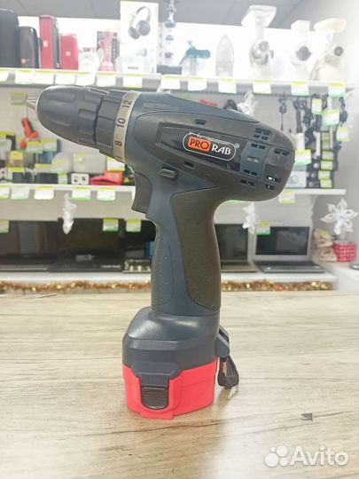 Аккумуляторная дрель шуруповерт prorab 1712k1