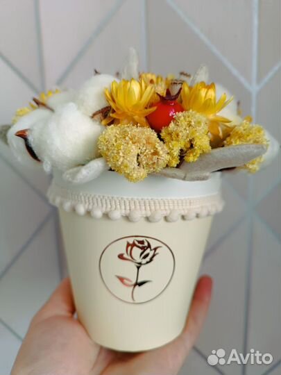 Мини букет из сухоцветов