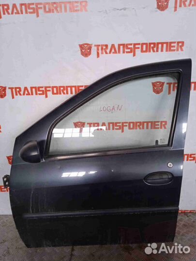 Стекло двери переднее левое Рено Логан 1