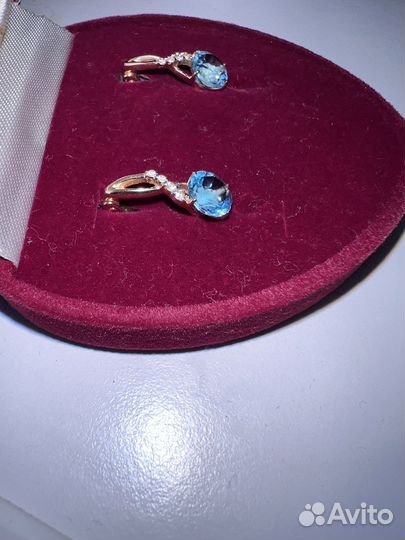 Серьги золотые 585 пробы