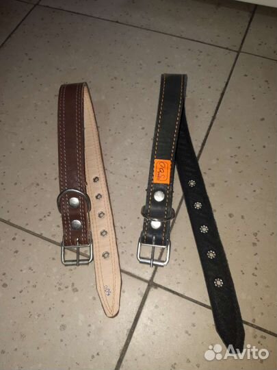 Кожаные ошейники.цепь привязочная