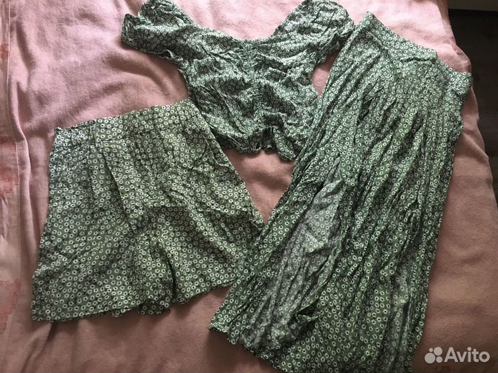 H&M юбка, топ, шорты