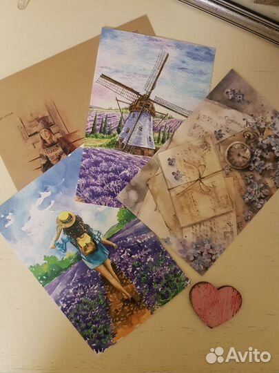 Наборы открыток в крафт-конверте