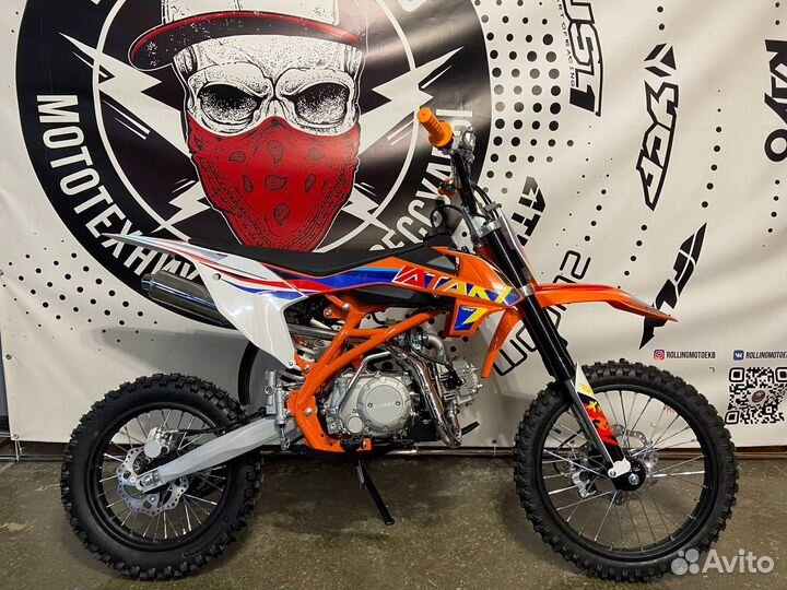 Питбайк Ataki Prime 125 (мех. эл. cтартер) 17/14