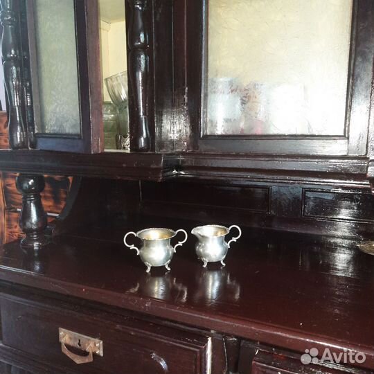 Молочник и сахарница старинные (альпака)