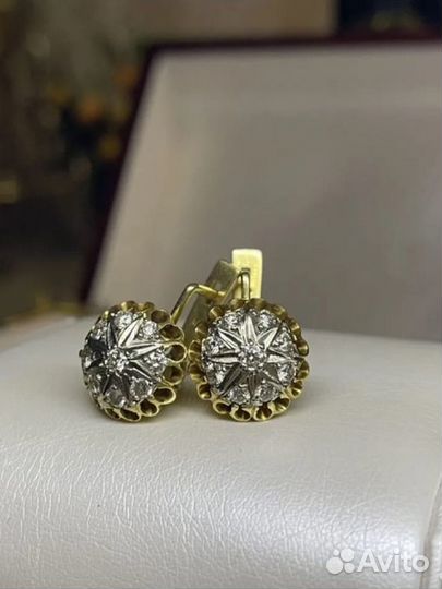 Серьги с бриллиантами СССР бахча купить в Махачкале