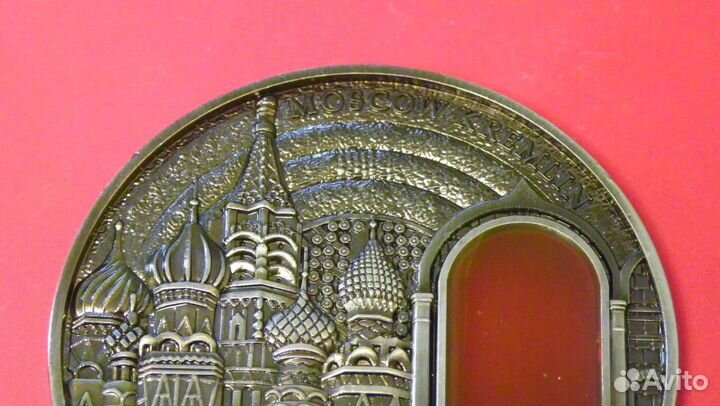 Монета московский кремль посеребренная