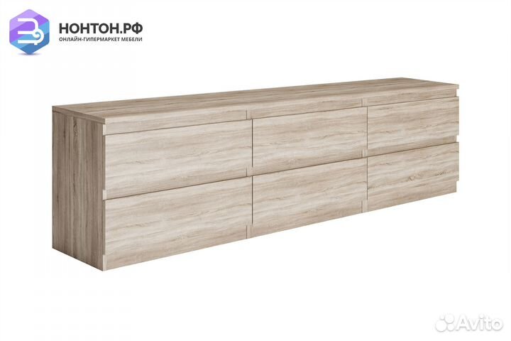 Тумба Кастор 6 ящиков дуб сонома