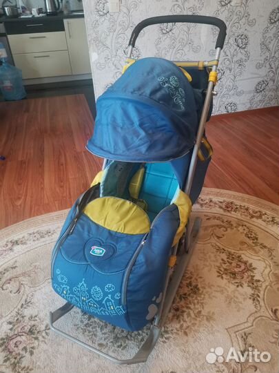Детские санки коляска бу