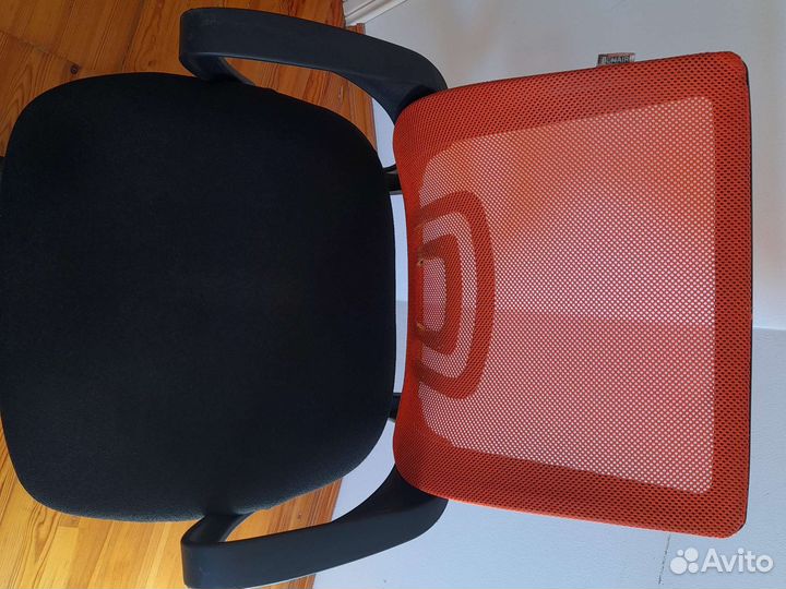 Кресло VT EChair-304 TC Net ткань черн/сетка оранж