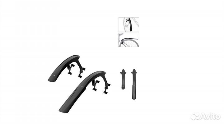 Крылья rbrl road/gravel 700x28/45C, комплект передне/заднее, крепеж: переднее на штаны вилки, заднее