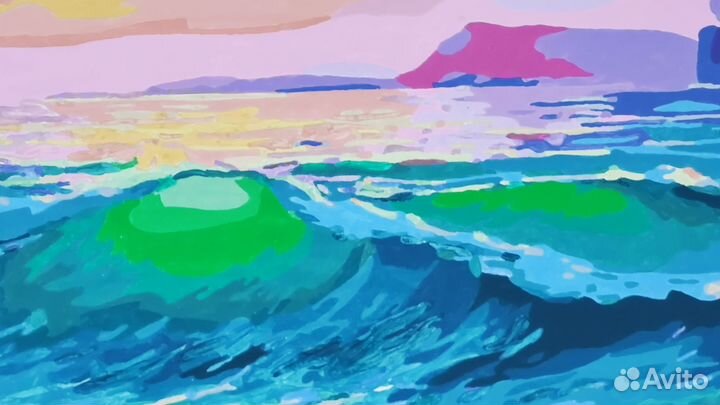 Картина Море на Закате для Интерьера по номерам