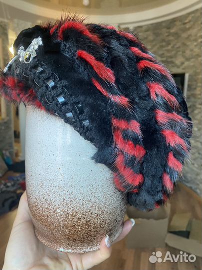 Берет женский норковый (2шт)