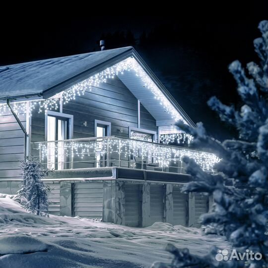 Гирлянда Бахрома для фасадов уличная (6-12-20 м.)