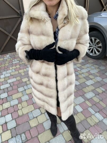 Шуба норковая поперечка 42 44