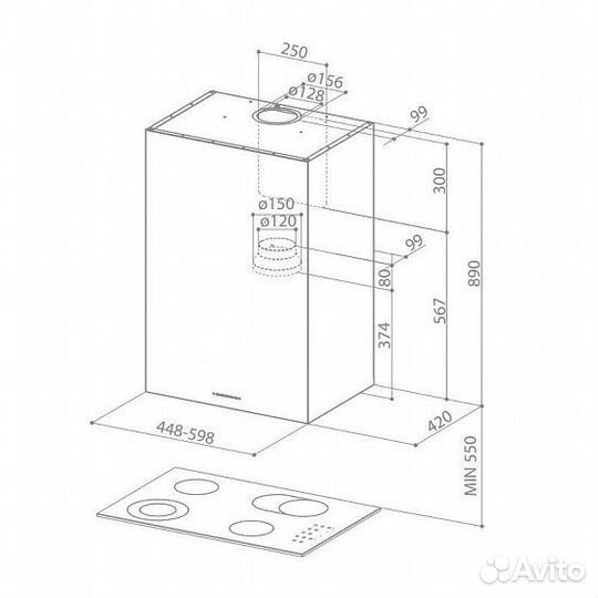 Вытяжка faber cubia plus EV8 X A60