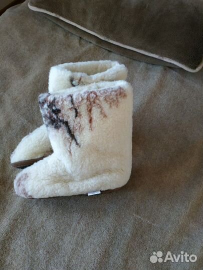 Валенки, полусапожки натуральная шерсть