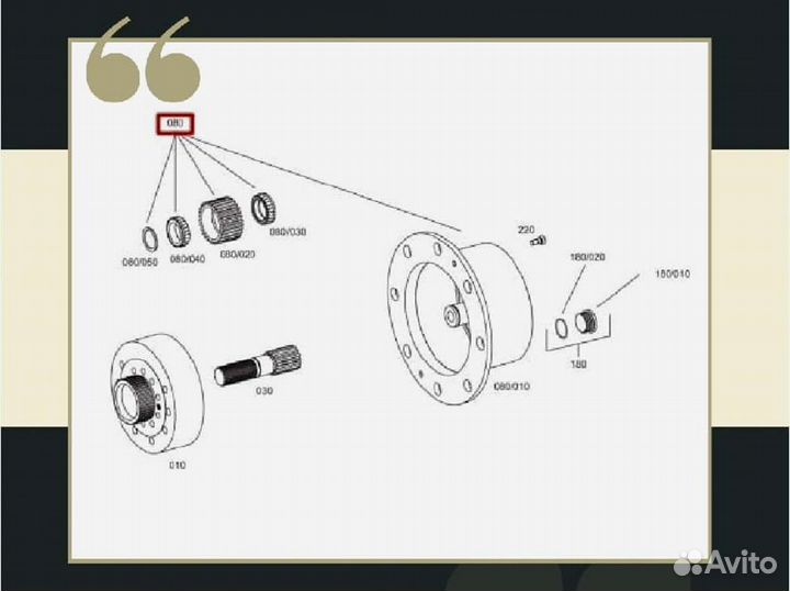 Крышка бортового редуктора в сборе ZF