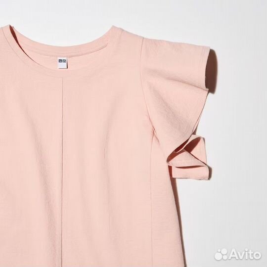 Блузка женская Uniqlo Women Ruffle Sleeve T-shirt