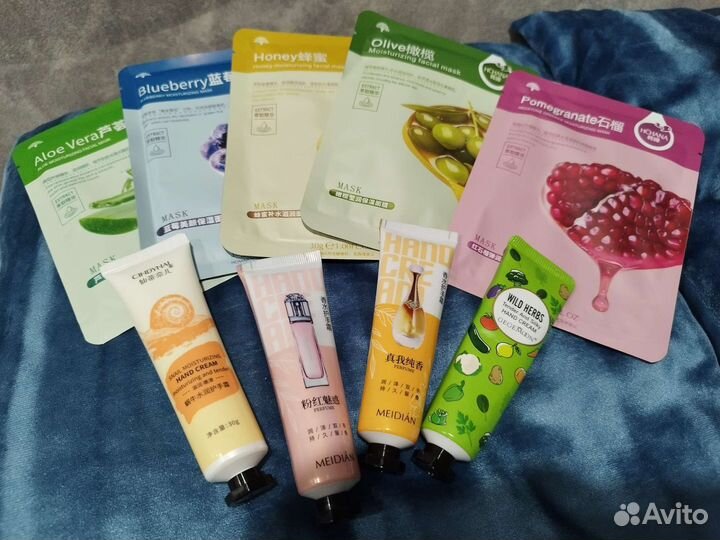 Набор масок для лица и крем для рук