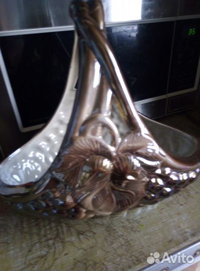 Большая, фарфоровая карзинка, для фруктов СССР