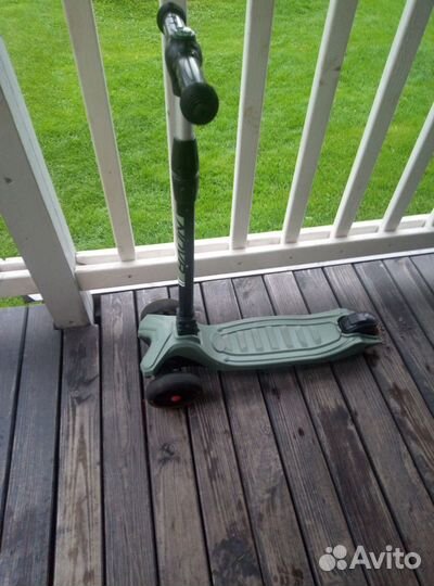 Самокат-кикборд Novatrack RainBow, цвет хаки