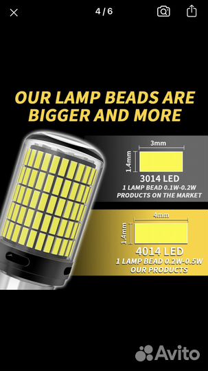 Светодиодные лампы p21w