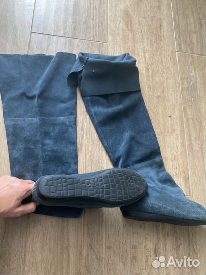 Ботфорты женские 36 р нат. Замша