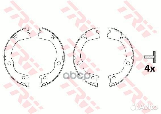 Колодки тормозные барабанные ручного тормоза