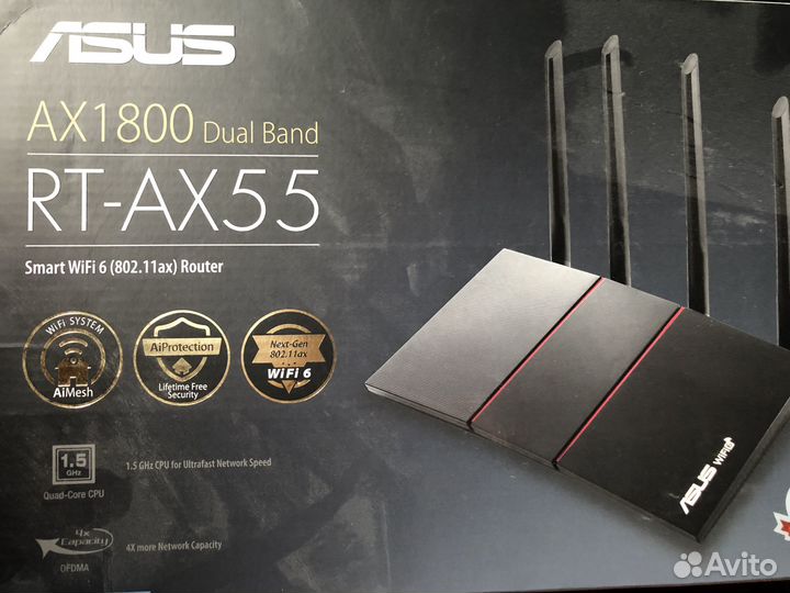 Wi-Fi роутер asus RT-AX55