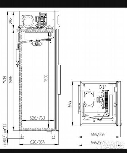 Шкаф морозильный Полаир св 107S (18С)