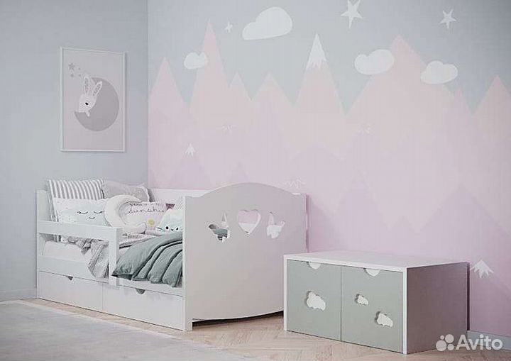 Детская кровать от 3 лет с бортиками