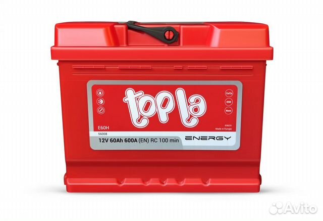 Аккумулятор Topla 60 Ач для Skoda Octavia
