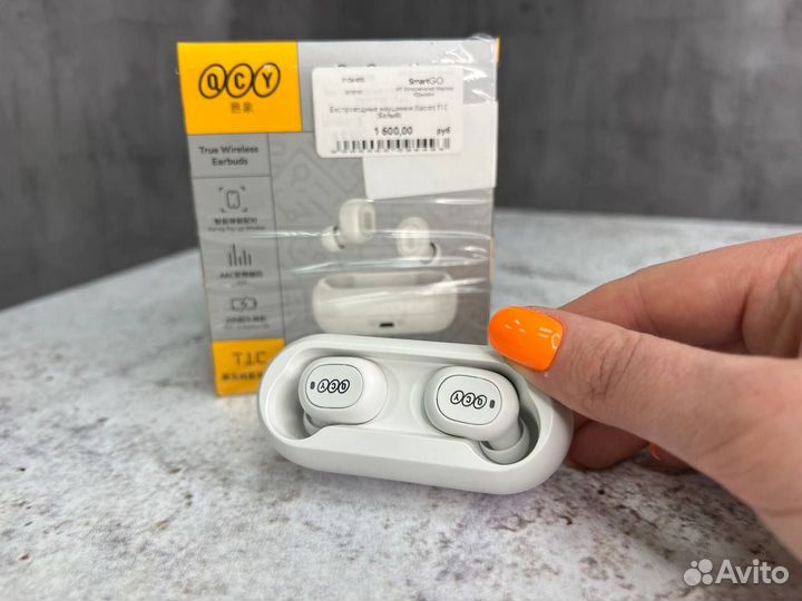 Беспроводные наушники QCY T1C (Белый)