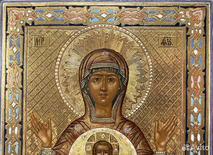 Икона Знамение Пресвятой Богородицы Золото