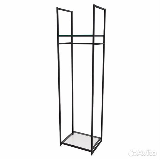 Стеллаж для одежды aс2260-02-Ч со стеклом 220х60х4