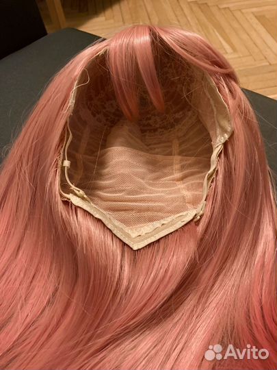 Парик розовый для косплея новый