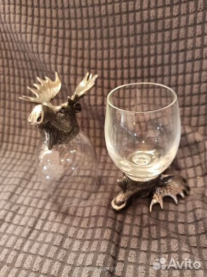 Графин и две рюмки перевертыши хрустальный СССР