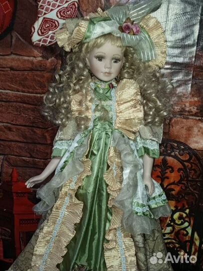 Кукла Фарфоровая колекционная, 1998 года. б/у
