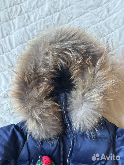 Зимний комплект для девочки 104 с мехом енота